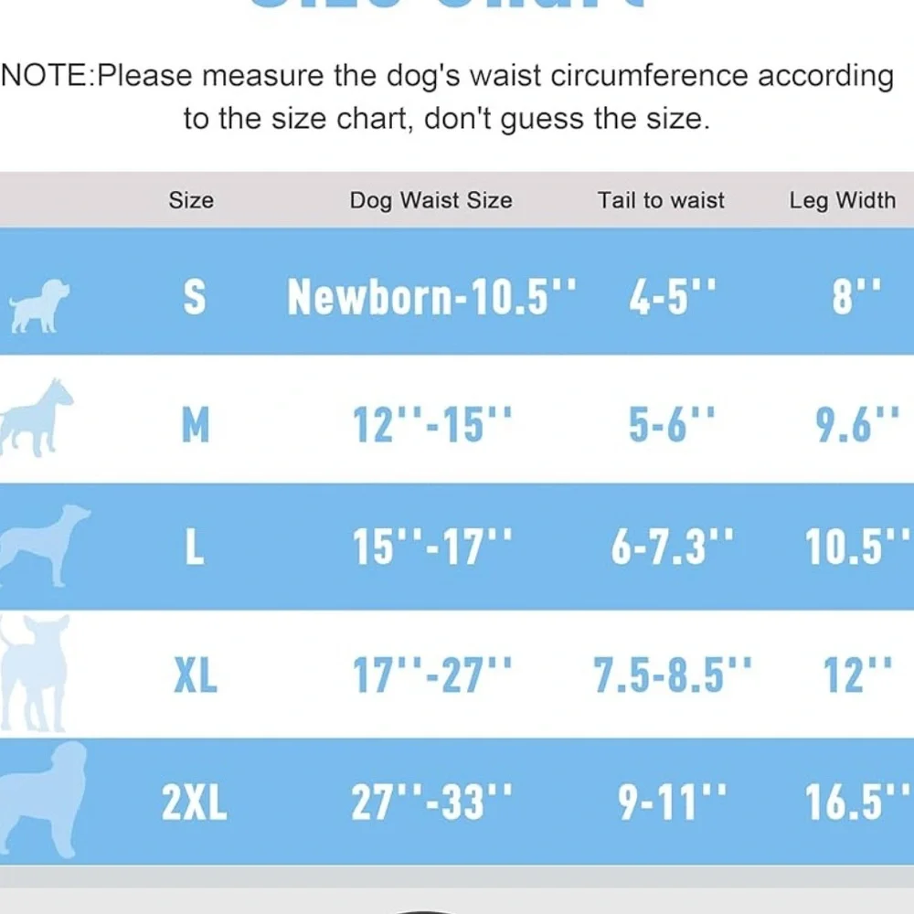NEW Washable Reusable 3 Pack Dog Diapers 4 Female Dogs in Heat on Period Medium